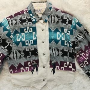 S Vintage Cropped Pearlsnap